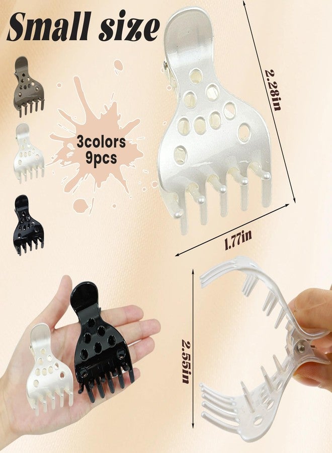 Foaryoer 9 Pcs Hair Volume Clip for Roots, Root Lifting Hair Clips for Volume,Curly Hair Clips Volume Root Clips for Curly Hair,No Crease Volumizing Claw Clamps for Bouncy Curls(Black +White+ Brown) - Image 2